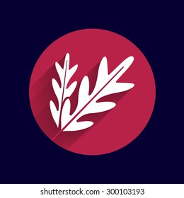 arugula foliage logo element icon food vegetarian.
