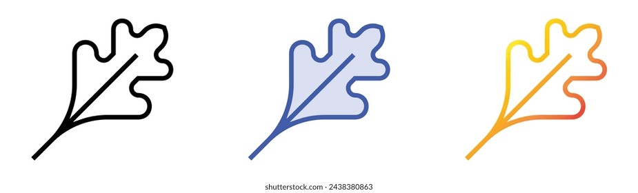 icono de rúcula. Diseño de estilo de relleno lineal, azul y degradado aislado sobre fondo blanco