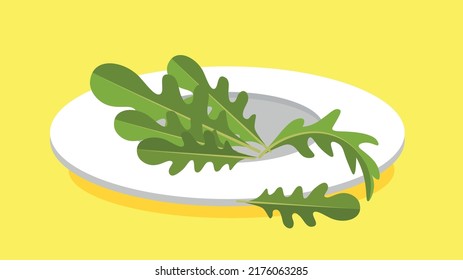 arugula salad on a plate