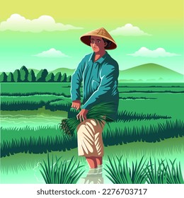 Granjero de Arunachal Pradesh - Una vibrante ilustración vectorial que ilustra la resiliencia y el duro trabajo de la agricultura india