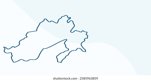 Arunachal Pradesh Map outline vector design