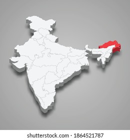 3d India White Map On Grey Stock Illustration 99391388 | Shutterstock