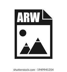 ARW File Icon, Flat Design Style