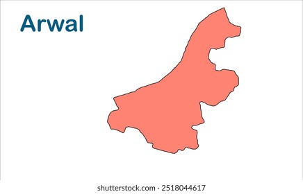 Mapa da subdivisão de Arwal, Distrito de Arwal, Estado de Bihar, República da Índia, Governo de Bihar, território indiano, Índia Oriental, política, aldeia, turismo