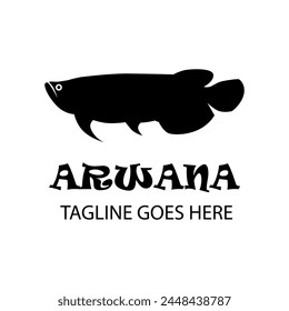 Arwana logo design isolated in white background