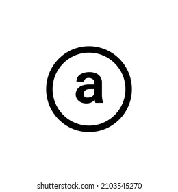 Arweave (AR) coin icon isolated on white background. svg