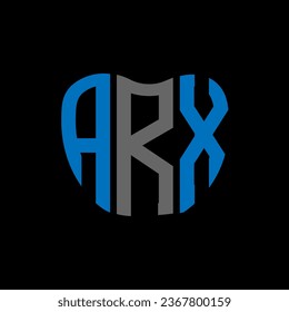 Diseño creativo del logo de la carta ARX. Diseño único de ARX.

