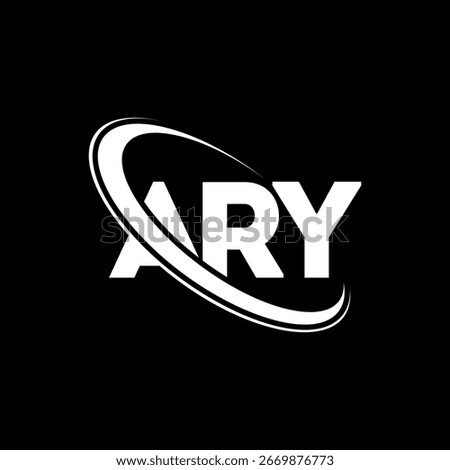 ARY logo. ARY letter logo design. Initials ARY logo linked with circle and uppercase monogram logo. ARY typography for technology, business and real estate brand.