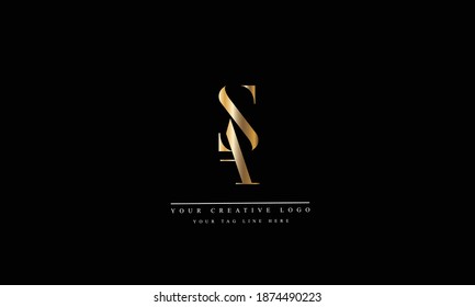 AS, SA, A, S abstract vector logo monogram template