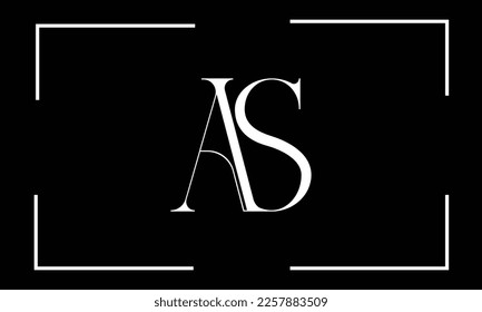 AS, SA, A, S, Abstract Letters Logo monogram