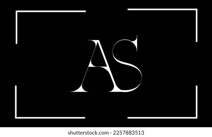 AS, SA, A, S, monograma del logotipo de las letras abstractas
