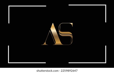 Logo-Monogramm AS, SA, A, S, Abstrakte Buchstaben