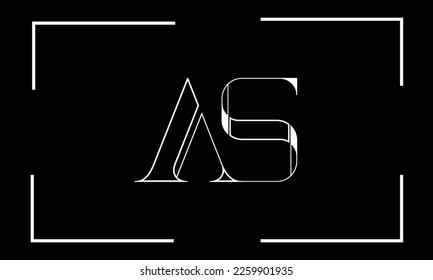 AS, SA, A, S, Abstract Letters Logo monogram