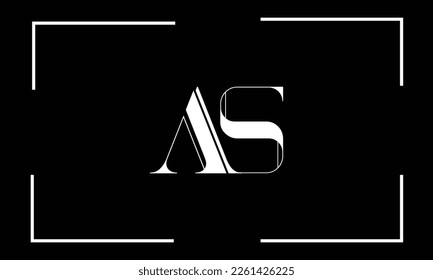 Logo-Monogramm AS, SA, A, S, Abstrakte Buchstaben