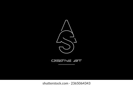 AS, SA, A, S letras abstractas monograma