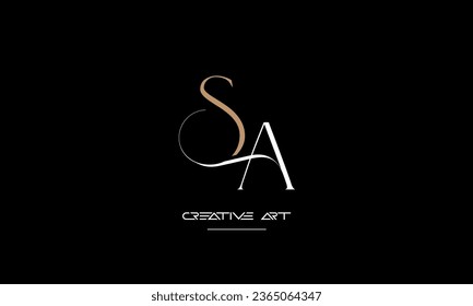 AS, SA, A, S Logo-Monogramm abstrakter Buchstaben