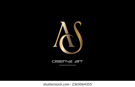 AS, SA, A, S abstract letters logo monogram