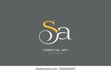 AS, SA, A, S letras abstractas monograma