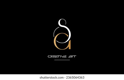 AS, SA, A, S Logo-Monogramm abstrakter Buchstaben
