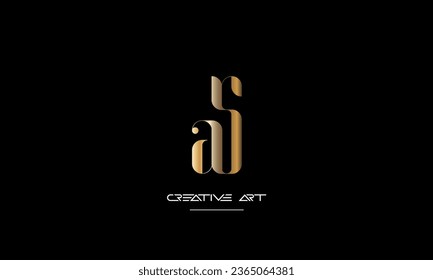 AS, SA, A, S letras abstractas monograma