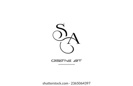 AS, SA, A, S abstract letters logo monogram