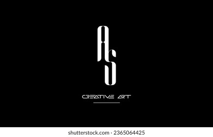 AS, SA, A, S Logo-Monogramm abstrakter Buchstaben