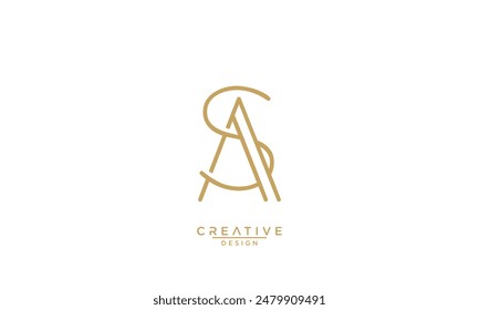 AS, SA, A, S, Letras Abstractas Logo monograma