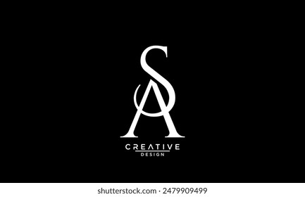 AS, SA, A, S, Letras Abstractas Logo monograma