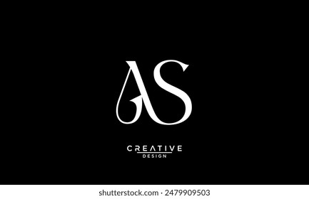 AS, SA, A, S, Letras Abstractas Logo monograma