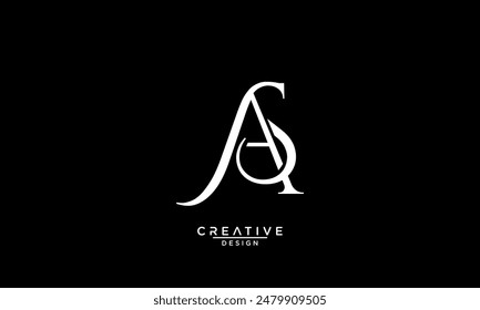 AS, SA, A, S, Abstract Letters Logo monogram