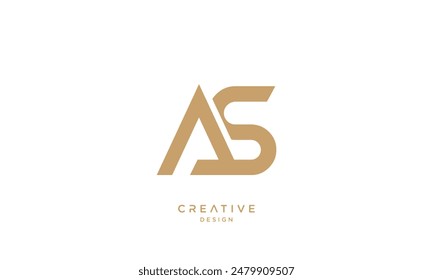AS, SA, A, S, Letras Abstractas Logo monograma