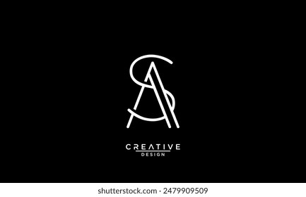 AS, SA, A, S, Abstract Letters Logo monogram
