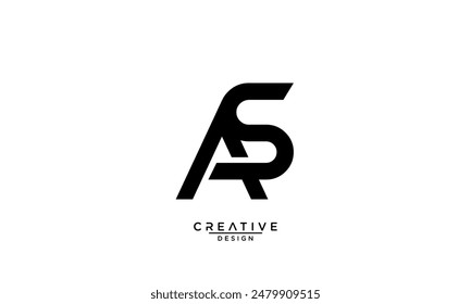 AS, SA, A, S, Letras Abstractas Logo monograma