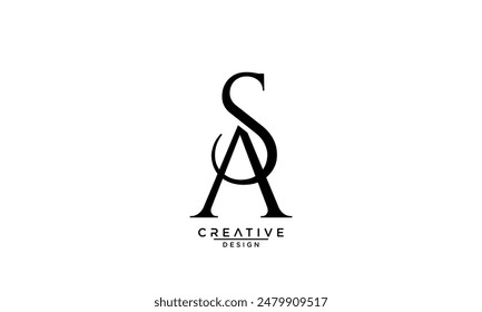 AS, SA, A, S, Letras Abstractas Logo monograma