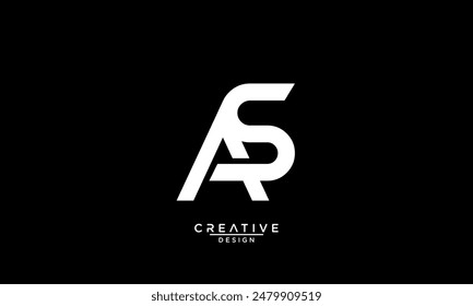 AS, SA, A, S, Letras Abstractas Logo monograma