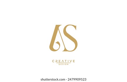 AS, SA, A, S, Letras Abstractas Logo monograma