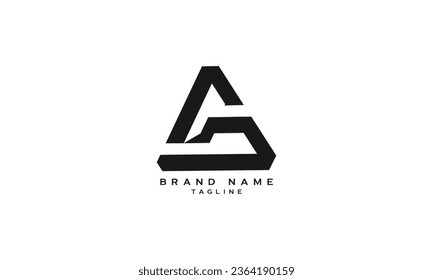 AS, SA, Abstract initial monogram letter alphabet logo design