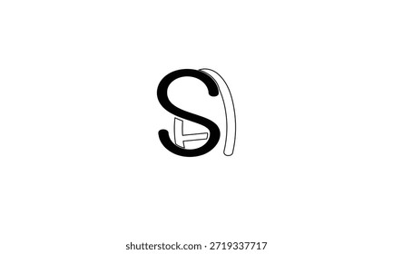 AS, SA MONOGRAMA DEL LOGOTIPO DE LA LETRA ABSTRACTAS