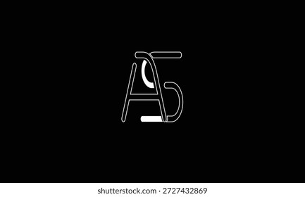AS, SA MONOGRAMA DEL LOGOTIPO DE LA LETRA ABSTRACTAS