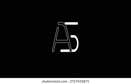 AS, SA MONOGRAMA DEL LOGOTIPO DE LA LETRA ABSTRACTAS