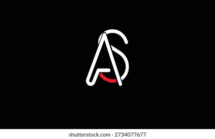 AS, SA ABSTRAKTER BUCHSTABE LOGO MONOGRAMM