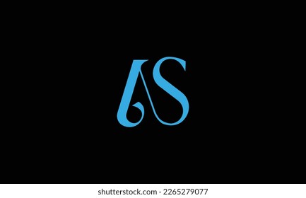 AS, SA, Monogramm für abstrakte Buchstaben des Logos
