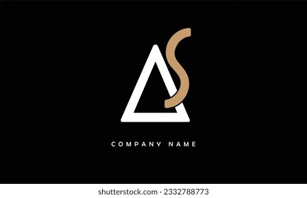 Monogramm für abstrakte SA-Zeichen-Logos
