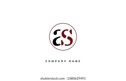 Monograma del logotipo de las letras abstractas AS, SA