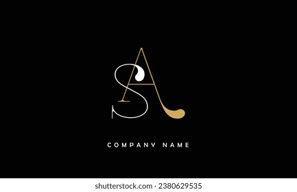 Monogramm für abstrakte SA-Zeichen-Logos