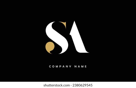 Monogramm für abstrakte SA-Zeichen-Logos
