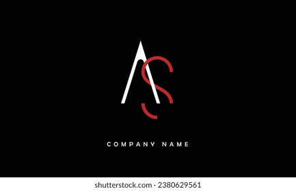 Monogramm für abstrakte SA-Zeichen-Logos