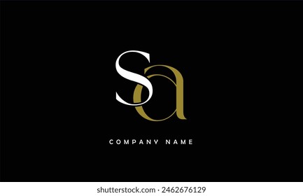 AS, SA Abstrakt Letters Logo Monogram