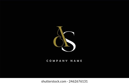 AS, SA Abstrakt Letters Logo Monogram