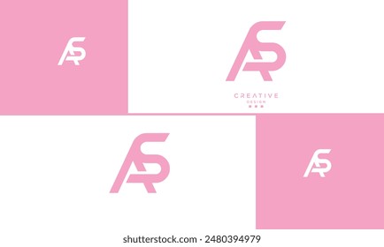 AS, SA, Monograma del logotipo Abstractas